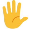 hand with fingers splayed on platform Google