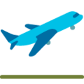 airplane departure on platform Google
