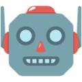 robot face on platform Google