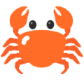 crab on platform Google