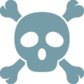 skull and crossbones on platform Google