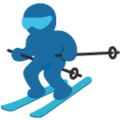 skier on platform Google