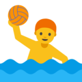 person playing water polo on platform Google