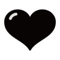 black heart on platform Google