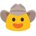 face with cowboy hat on platform Google