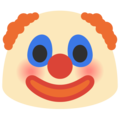 clown face on platform Google
