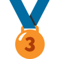 third place medal on platform Google