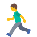 man running on platform Google