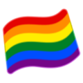 rainbow flag on platform Google