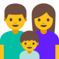 family: man, woman, boy on platform Google