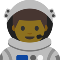 man astronaut on platform Google
