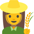 woman farmer on platform Google
