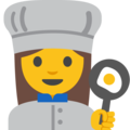 woman cook on platform Google