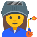woman factory worker on platform Google