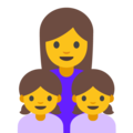 family: woman, girl, girl on platform Google