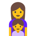 family: woman, girl on platform Google