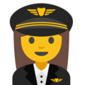 woman pilot on platform Google