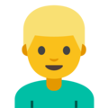 man: blond hair on platform Google