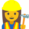 woman construction worker on platform Google