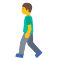 man walking on platform Google