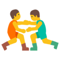 men wrestling on platform Google