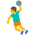 man playing handball on platform Google