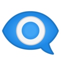eye in speech bubble on platform Google