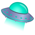 flying saucer on platform Google