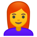 woman: red hair on platform Google