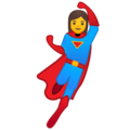 woman superhero on platform Google