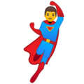 man superhero on platform Google