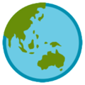 globe showing Asia-Australia on platform HTC