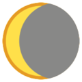 waning crescent moon on platform HTC