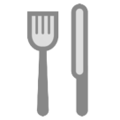 fork and knife on platform HTC