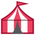 circus tent on platform HTC