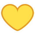 yellow heart on platform HTC