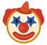 clown face on platform HTC