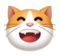 grinning cat with smiling eyes on platform HuaWei