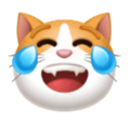 cat with tears of joy on platform HuaWei