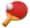 table tennis paddle and ball on platform HuaWei