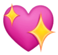 sparkling heart on platform HuaWei