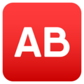 AB button (blood type) on platform JoyPixels