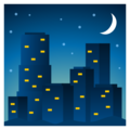 night with stars on platform JoyPixels