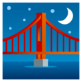 bridge at night on platform JoyPixels