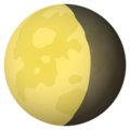 waning gibbous moon on platform JoyPixels