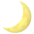 crescent moon on platform JoyPixels