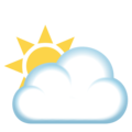 sun behind large cloud on platform JoyPixels
