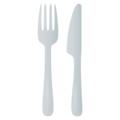 fork and knife on platform JoyPixels