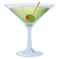 cocktail glass on platform JoyPixels