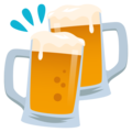 clinking beer mugs on platform JoyPixels